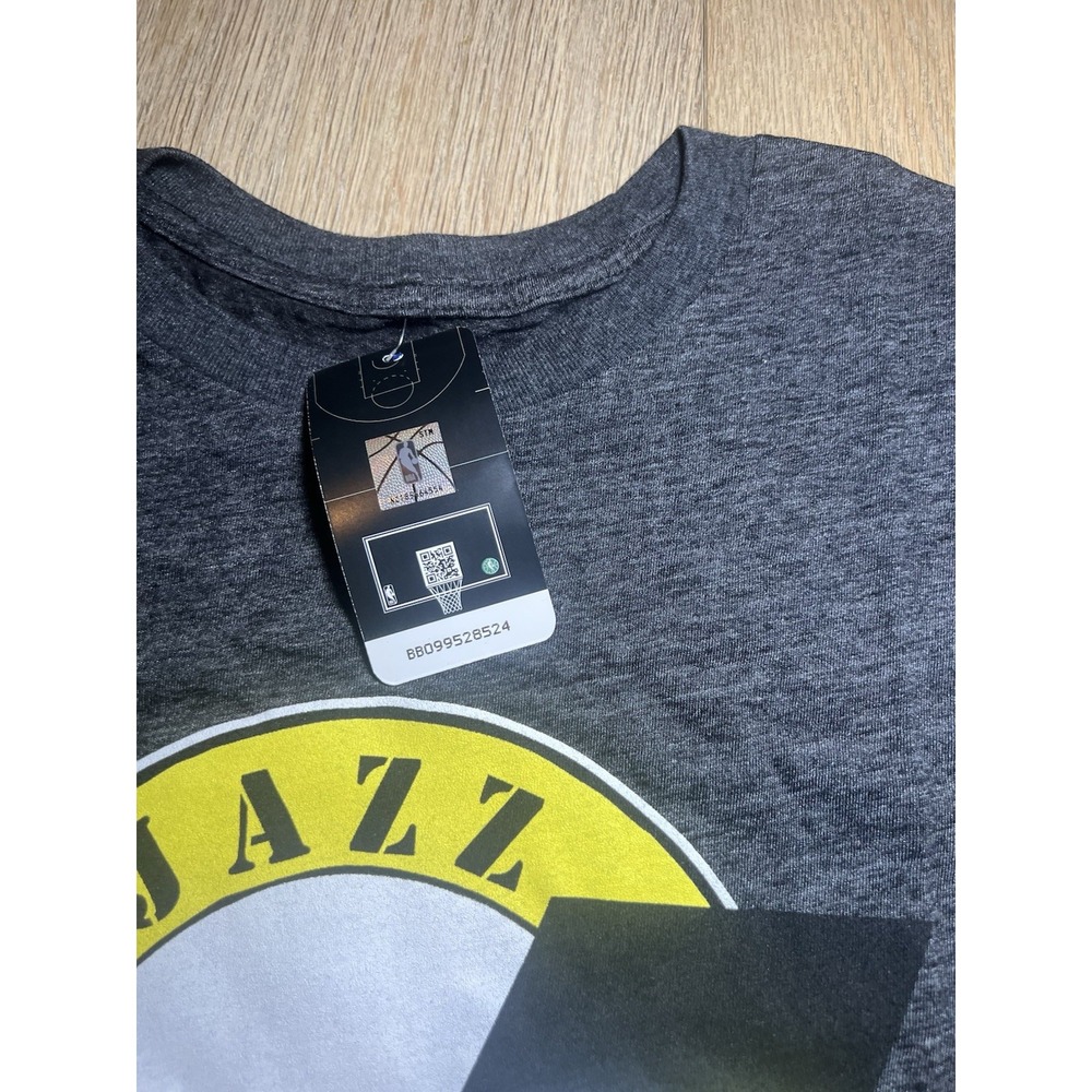 Utah Jazz NBA Officially Licensed Tri-Blend T-Shirt Charcoal Black, Small - Picture 3 of 5